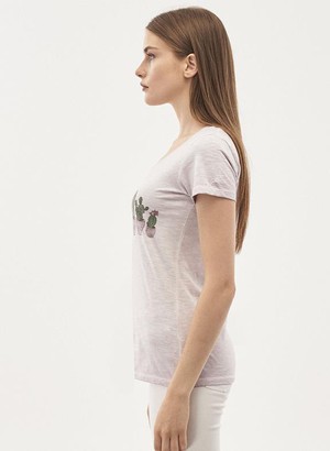 T-Shirt Organic Cotton Print Light Purple from Shop Like You Give a Damn