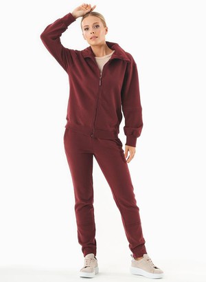 Soft Touch Sweat Jacket Bordeaux from Shop Like You Give a Damn