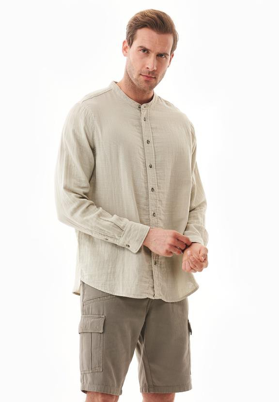 Shirt With Stand Up Collar Tint Green from Shop Like You Give a Damn