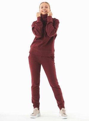 Sweater Turtleneck Organic Cotton Bordeaux from Shop Like You Give a Damn