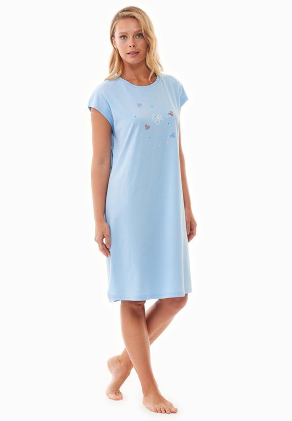 Night Gown With Print Danveer Light Blue from Shop Like You Give a Damn