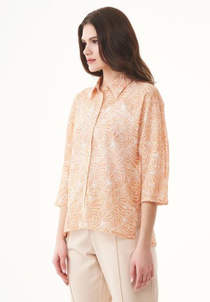 Voile Blouse Flower Light Brown from Shop Like You Give a Damn
