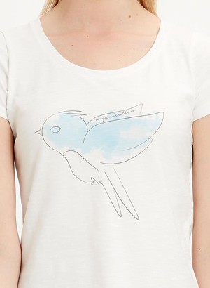 T-Shirt Organic Cotton Print White from Shop Like You Give a Damn