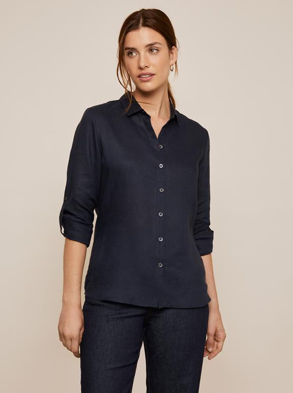 Blouse Elm Dark Blue from Shop Like You Give a Damn