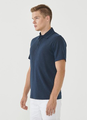 Polo Shirt Dots Navy from Shop Like You Give a Damn