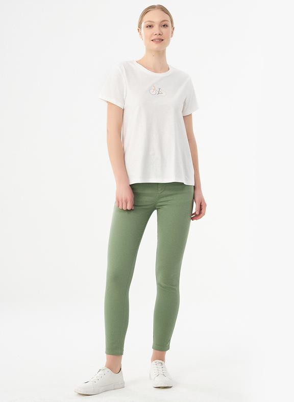 T-Shirt Bike Embroidery Cream from Shop Like You Give a Damn