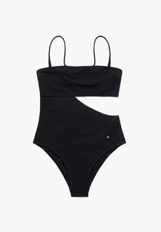Swimsuit Hibisco Black Structure via Shop Like You Give a Damn