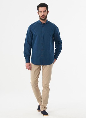 Long Sleeve Shirt Navy from Shop Like You Give a Damn