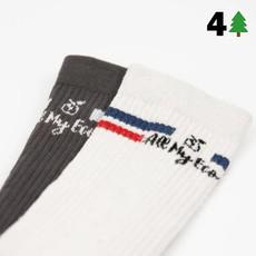 2 Pair Socks All My Eco White & Dark Grey via Shop Like You Give a Damn