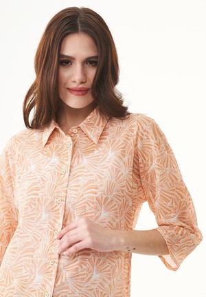 Voile Blouse Flower Light Brown from Shop Like You Give a Damn