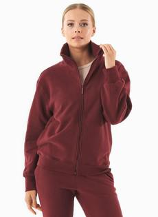 Soft Touch Sweat Jacket Bordeaux via Shop Like You Give a Damn