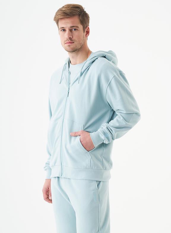 Unisex Zip Up Hoodie Junda Mint Blue from Shop Like You Give a Damn