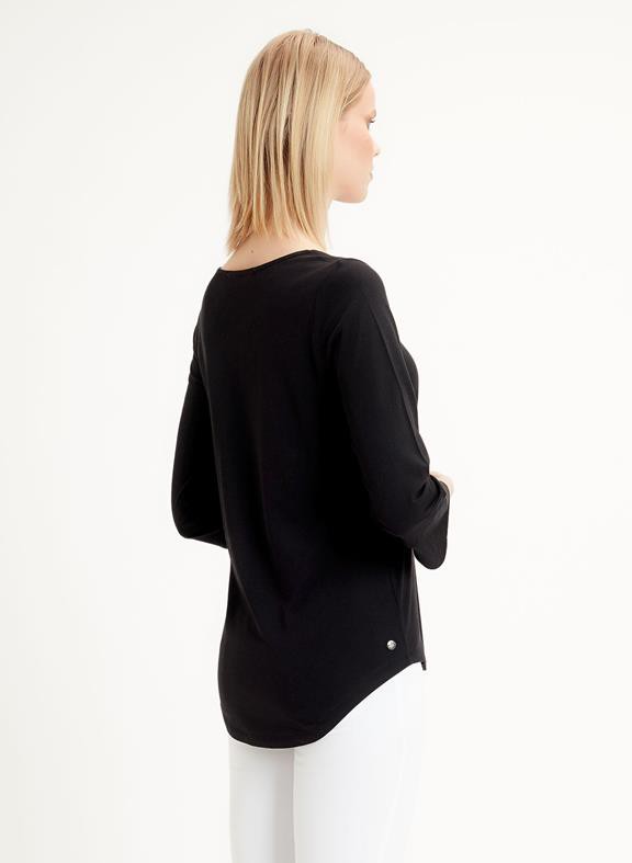 T-Shirt 3/4 Sleeve Black from Shop Like You Give a Damn