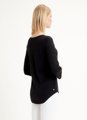 T-Shirt 3/4 Sleeve Black from Shop Like You Give a Damn