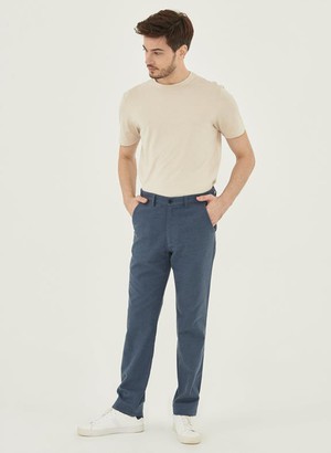 Jogger-Fit Chinos Dark Blue from Shop Like You Give a Damn