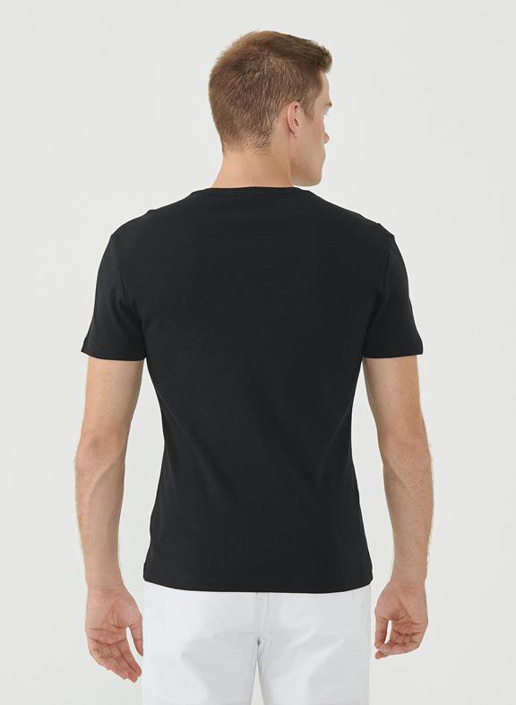Ribbed V-Neck T-Shirt Black from Shop Like You Give a Damn