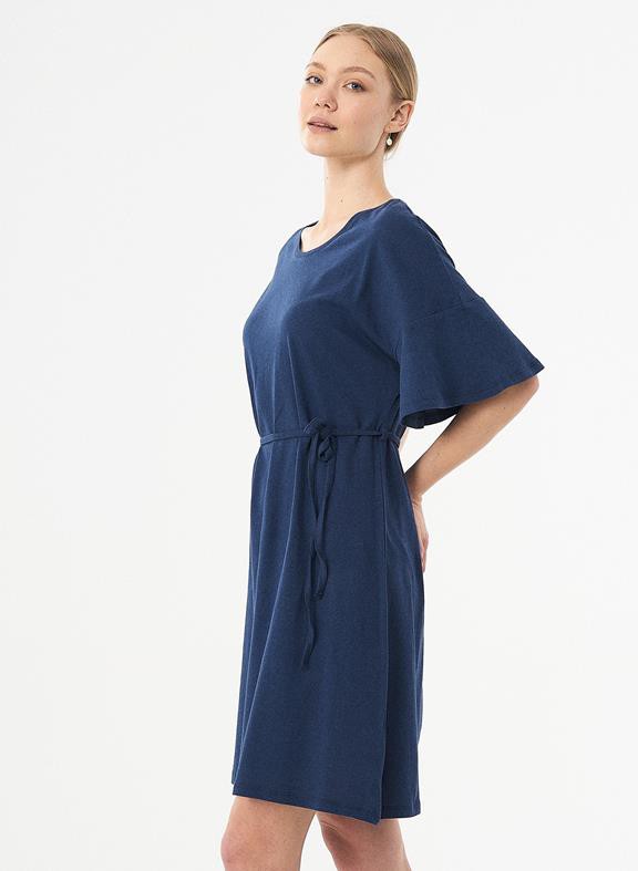 Jersey Dress Organic Cotton Linen Dark Blue from Shop Like You Give a Damn