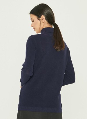 Turtleneck Sweater Dark Blue from Shop Like You Give a Damn