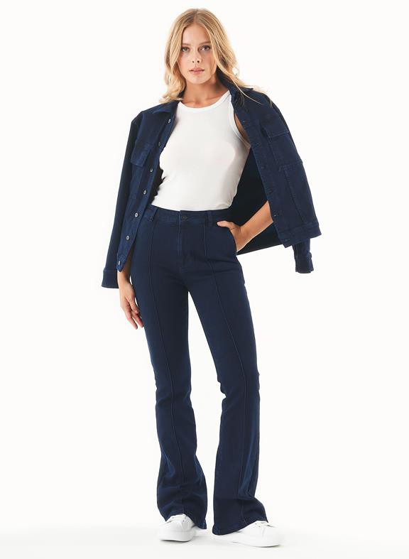 Flared Jeans Organic Cotton Dark Navy from Shop Like You Give a Damn