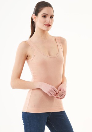Top Basic Ribbed Light Orange from Shop Like You Give a Damn
