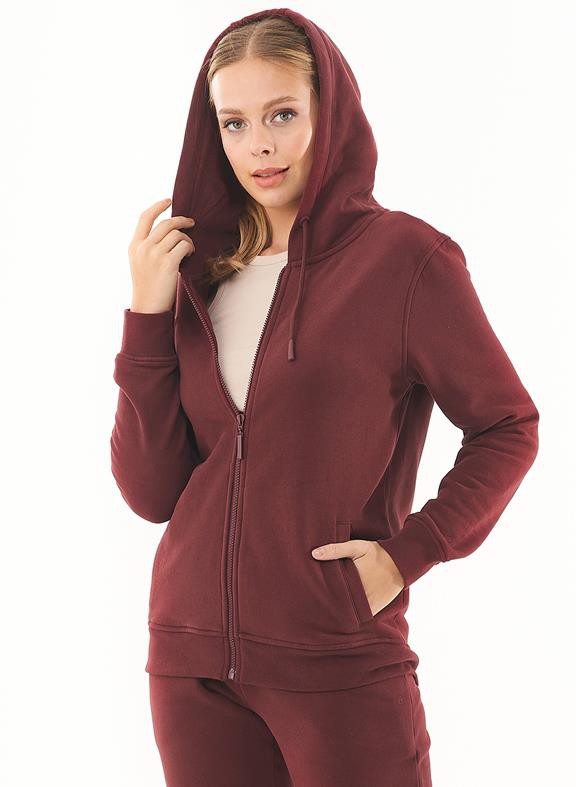 Soft Touch Zip Hoodie Burgundy from Shop Like You Give a Damn