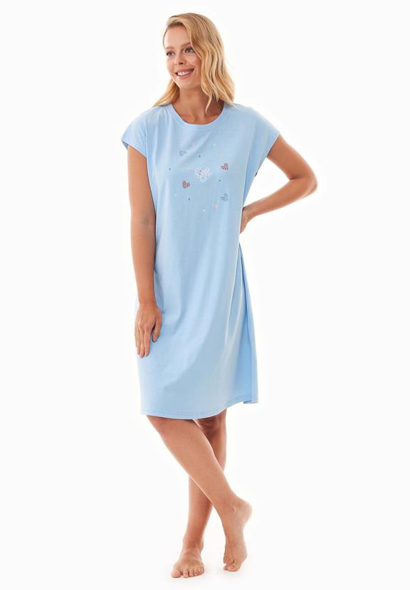 Night Gown With Print Danveer Light Blue from Shop Like You Give a Damn