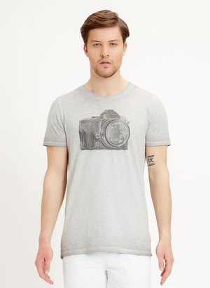 T-Shirt Camera Grey from Shop Like You Give a Damn