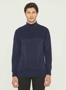 Turtleneck Sweater Dark Blue via Shop Like You Give a Damn