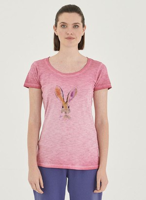 T-Shirt Organic Cotton Print Pink from Shop Like You Give a Damn