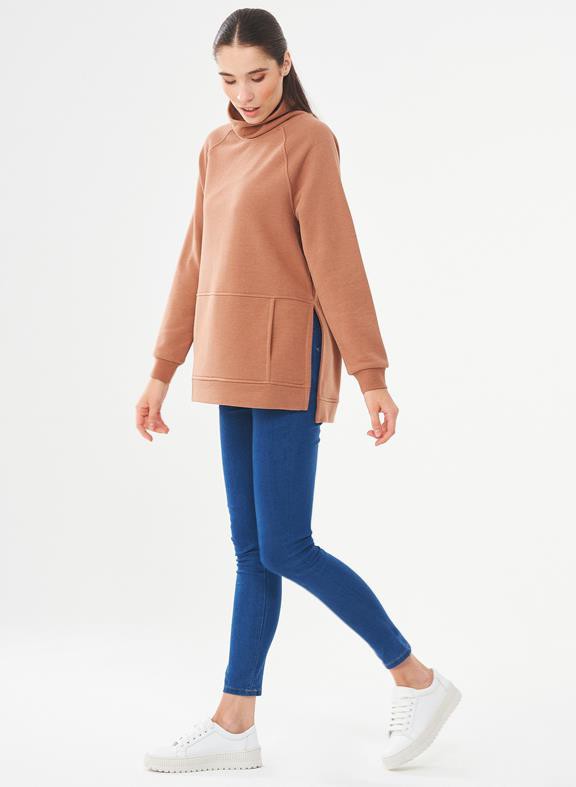 Turtleneck Sweatshirt Light Brown from Shop Like You Give a Damn