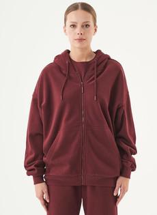 Sweat Cardigan Jale Bordeaux via Shop Like You Give a Damn