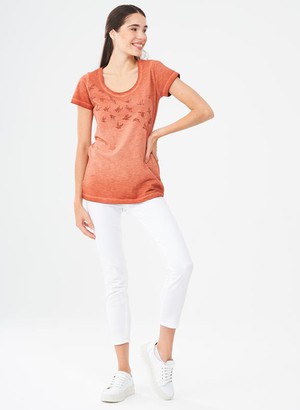 T-Shirt Bird Print Ginger Brown from Shop Like You Give a Damn