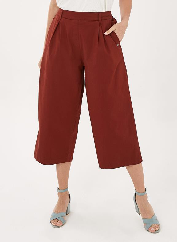 Culotte Pants Dark Red Brown from Shop Like You Give a Damn