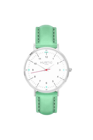 Moderno Watch Silver, White & Mint from Shop Like You Give a Damn