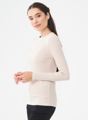 Long Sleeve Top Stone Beige from Shop Like You Give a Damn