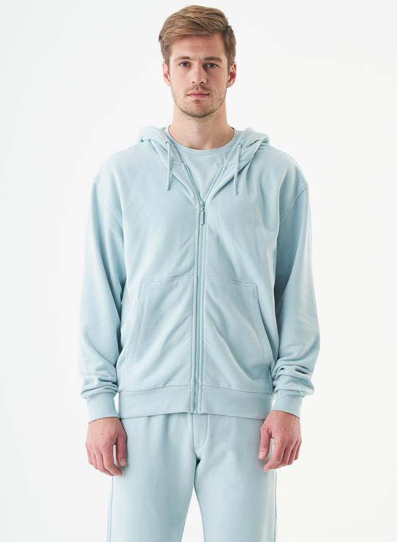 Unisex Zip Up Hoodie Junda Mint Blue from Shop Like You Give a Damn