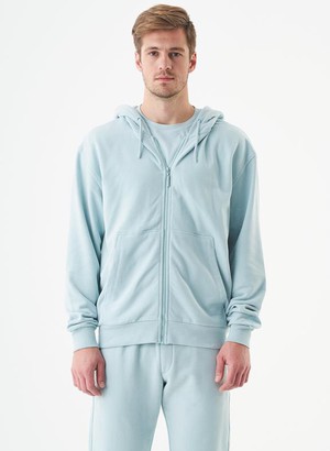 Unisex Zip Up Hoodie Junda Mint Blue from Shop Like You Give a Damn