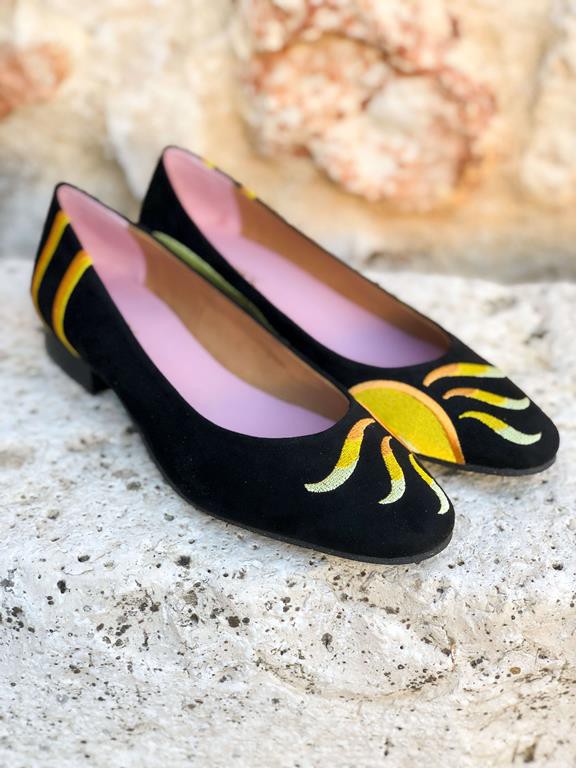 Ballerinas Sun Set Black & Yellow from Shop Like You Give a Damn