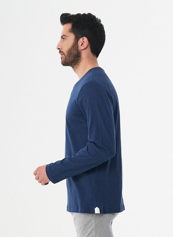 Long Sleeve T-Shirt Navy from Shop Like You Give a Damn