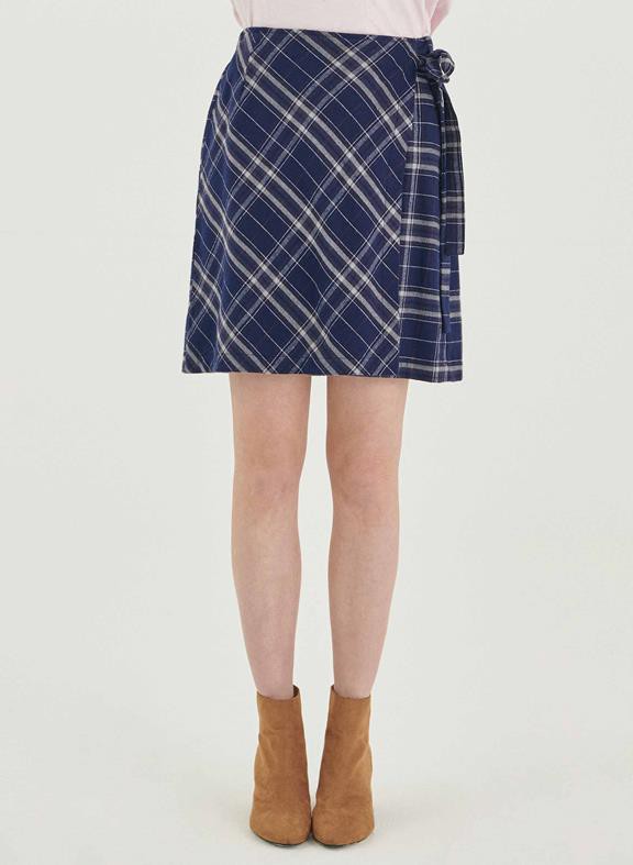 Skirt Check Pattern Blue from Shop Like You Give a Damn