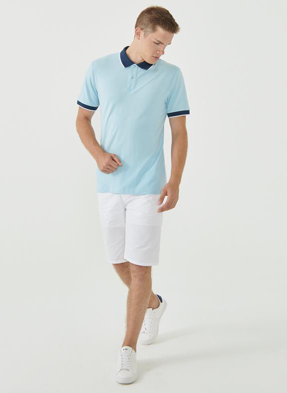 Polo Shirt Organic Cotton Light Blue from Shop Like You Give a Damn