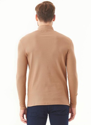 Turtleneck Longsleeve Light Brown from Shop Like You Give a Damn
