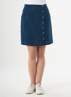 Mini Skirt Buttons Navy via Shop Like You Give a Damn