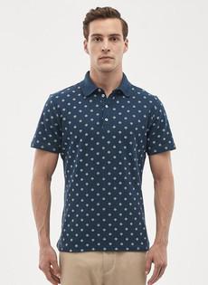 Polo Shirt Navy With Print via Shop Like You Give a Damn