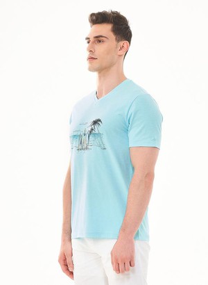 T-Shirt Beach Print Mint from Shop Like You Give a Damn