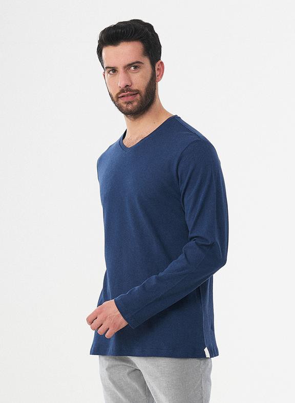 Long Sleeve T-Shirt Navy from Shop Like You Give a Damn