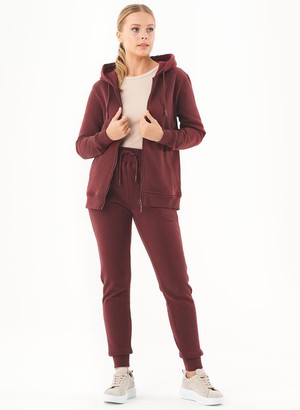 Soft Touch Zip Hoodie Burgundy from Shop Like You Give a Damn