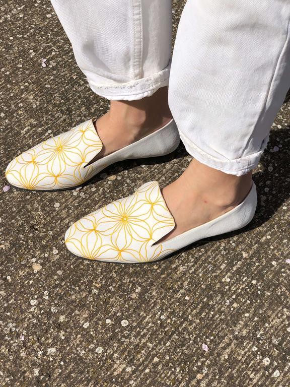Loafers Flowers Yellow & White from Shop Like You Give a Damn