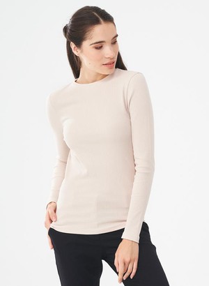 Long Sleeve Top Stone Beige from Shop Like You Give a Damn