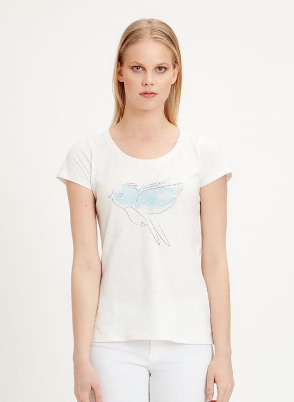 T-Shirt Organic Cotton Print White from Shop Like You Give a Damn